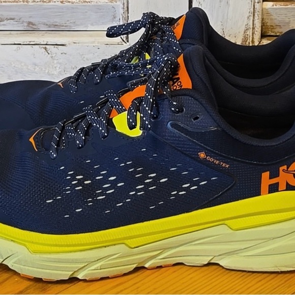 HOKA CHALLENGER ATR 6 GTX Blue / Green / Yellow / Orange Men's Sz 11 - Picture 10 of 14
